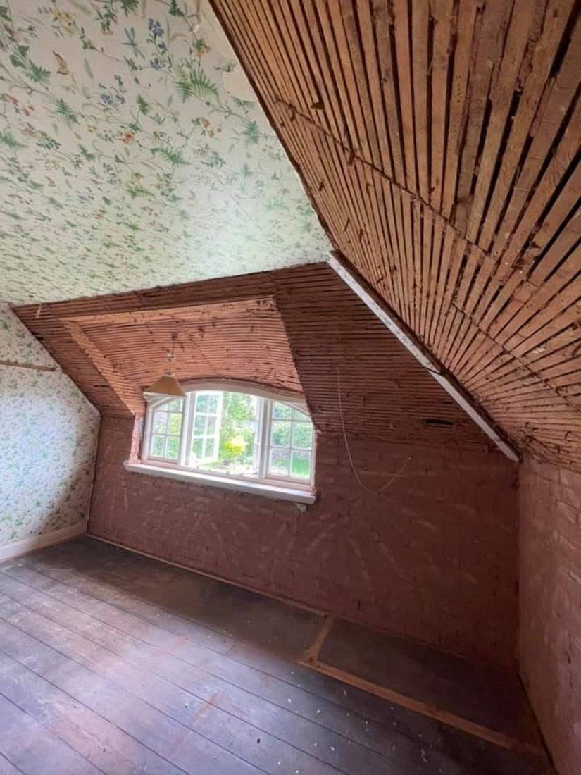 Before — garden room boarded out