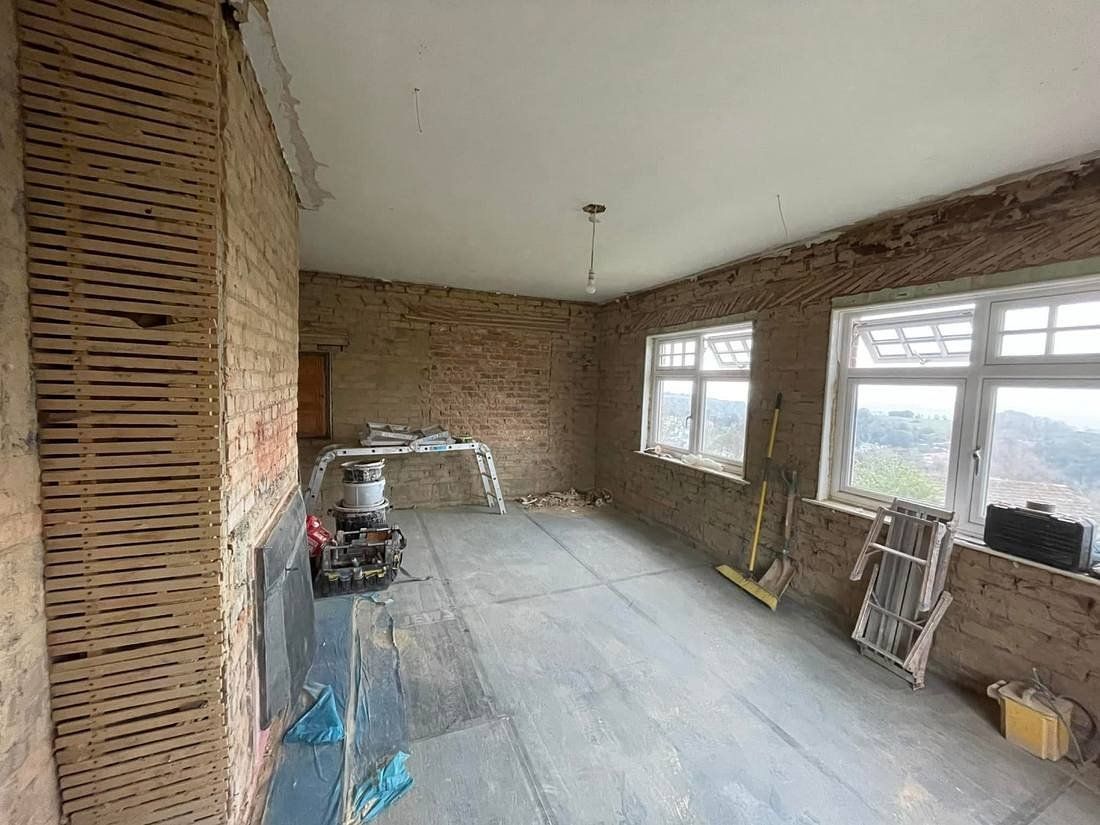 Before — Loft conversion — boarding to finished