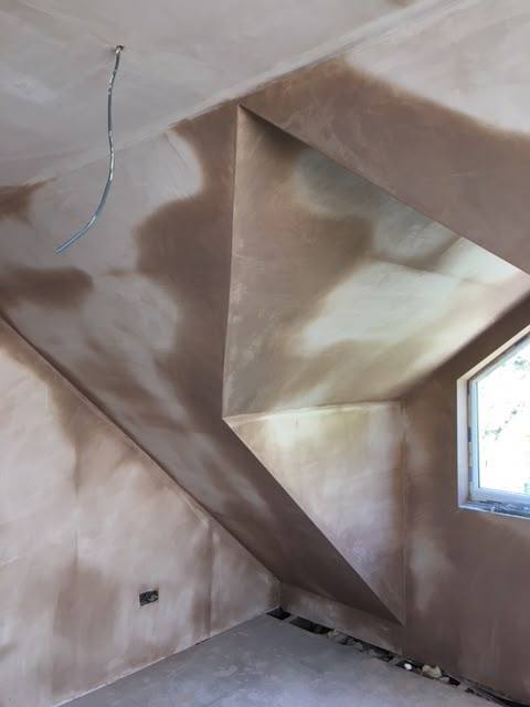 Dormer angles and reveals skimmed in a loft conversion